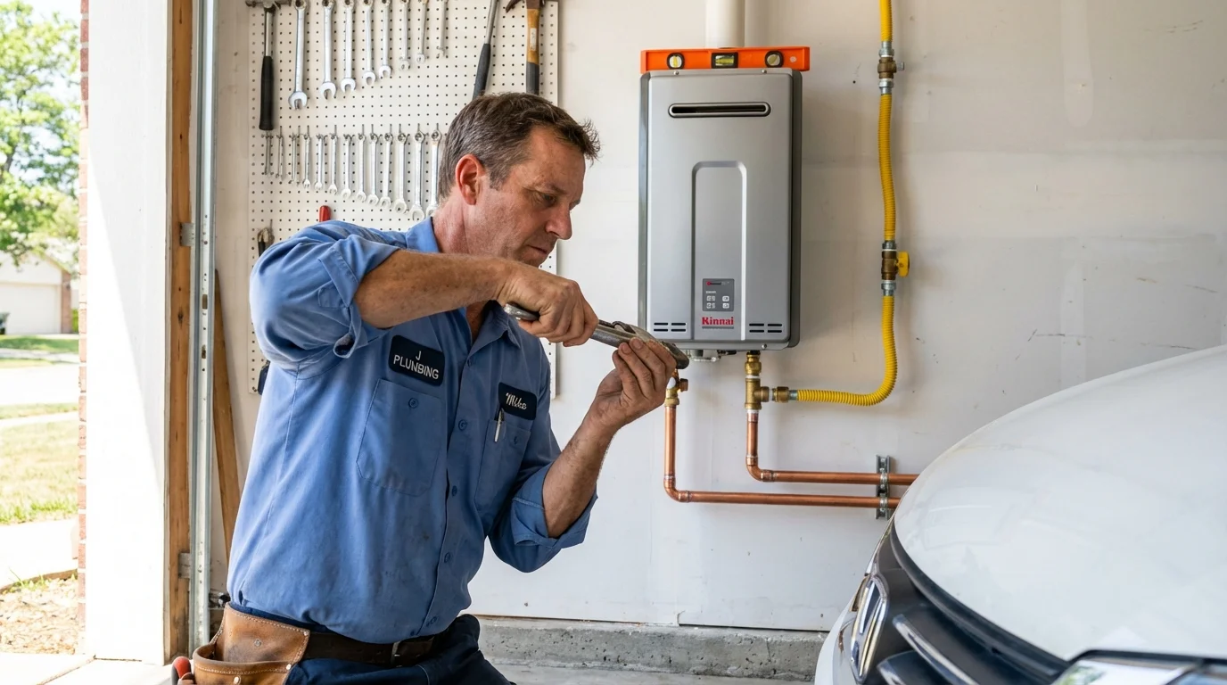 Tankless water heater installation by a Johns Plumbing LLC plumber in South El Monte